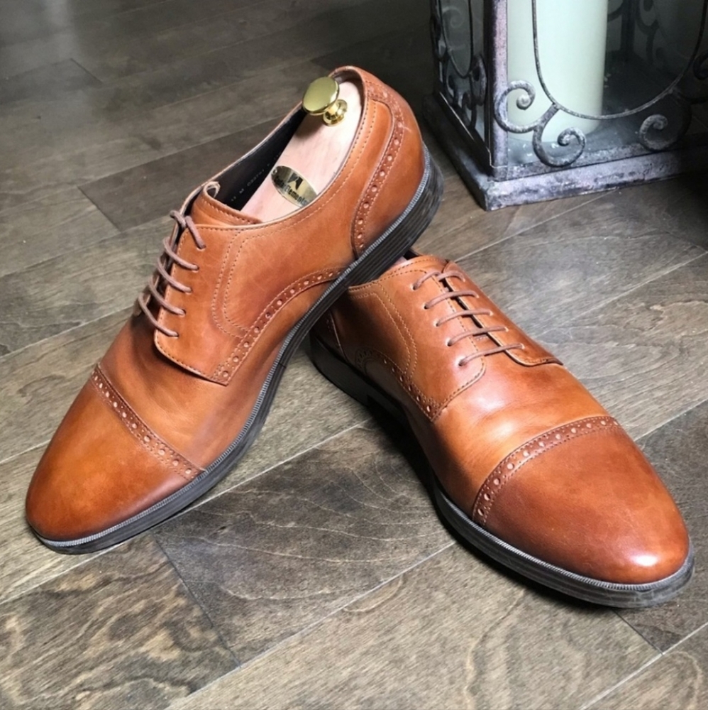 Cole Haan Leather Cap Toe Dress Shoes